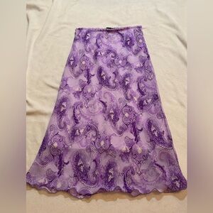 Vintage My Michelle purple paisley midi skirt